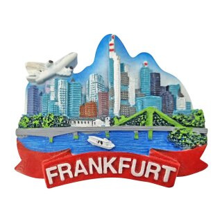Frankfurt am Main Premium Polyresin Magnet 3D
