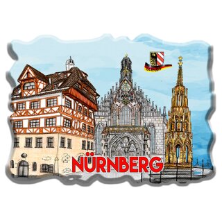Polyresin Magnet Kühlschrank - Made in Italy - Germany - Nürnberg