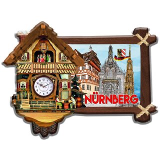 Kuckucksuhr Polyresin Magnet Kühlschrank - Made in Italy - Nürnberg