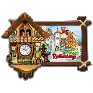 Kuckucksuhr Polyresin Magnet Kühlschrank - Made in Italy - Rothenburg