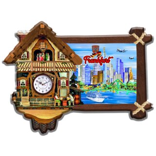 Kuckucksuhr Polyresin Magnet Kühlschrank - Made in Italy - Frankfurt