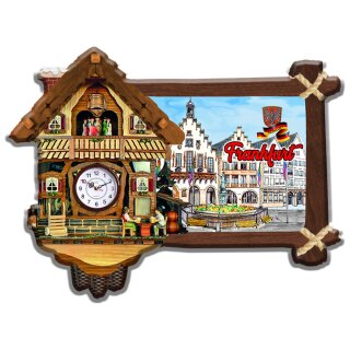 Kuckucksuhr Polyresin Magnet Kühlschrank - Made in Italy - Frankfurt