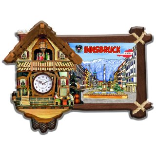 Kuckucksuhr Polyresin Magnet Kühlschrank - Made in Italy - Innsbruck