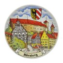 ca. 24cm Teller Nürnberg Burg mit Wappen aquarel #1