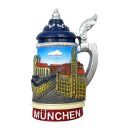 Magnet  im Bierkrug Design München Altstadt Panorama...
