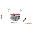 Metall Magnet Cochem Reichsburg Silber Rot Weiß