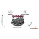 Kühlschrank Magnet Metall Silber Retro Look - Passau