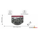 Kühlschrank Magnet Metall Silber Retro Look -...