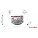 Kühlschrank Magnet Metall Silber Glänzend -...
