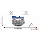 München Kühlschrankmagnet Metall 3D Skyline Bayern Souvenir - Silber Glänzend