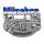 München Kühlschrankmagnet Metall 3D Skyline Bayern Souvenir - Silber Glänzend