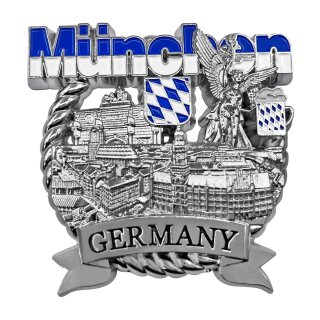 Magnet Metall Silber München Glänzend