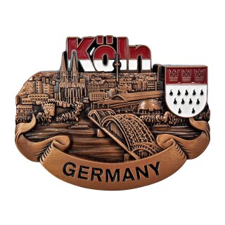 Kühlschrank Magnet Metall Bronze Retro Look - Köln