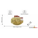 Metallmagnet Köln mit Wappen Gold glänzend