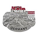 Metallmagnet Köln mit Wappen silber glänzend