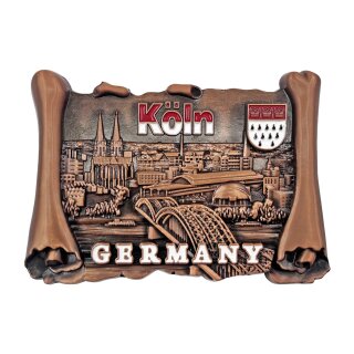 Premium Metall Magnet Massiv Köln Buch Bronze
