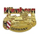 Magnet Metall Polyresin Nürnberg Burg Gold Optik...
