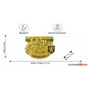 Kühlschrank Magnet Metall Gold Glänzend -...