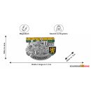 Kühlschrank Magnet Metall Silber Glänzend -...