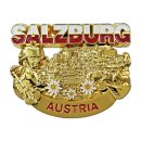 Salzburg Magnet Metall Gold Glänzend