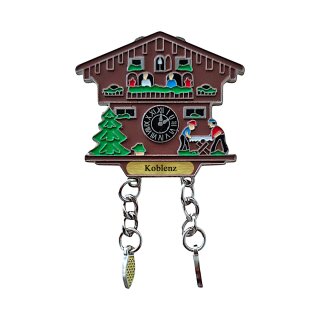 Kühlschrankmagnet Alpen Kuckucksuhr Magnet Reisemagnet Mitbringsel Metall - Koblenz
