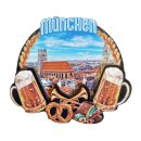 MDF Holz Magnet Fotomagnet Souvenir - München