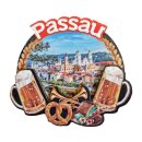MDF Holz Magnet Fotomagnet Souvenir Bier Breze Passau