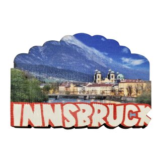 MDF Holz Magnet Fotomagnet Souvenir Innsbruck