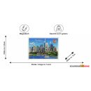 Polyresin Magnet Kühlschrankmagnet Frankfurt am Main Briefmarken Optik