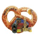 München Kühlschrankmagnet 3D Brezel Altstadt...