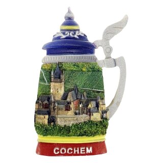Magnet Cochem Bierkrug mit Stadtansicht