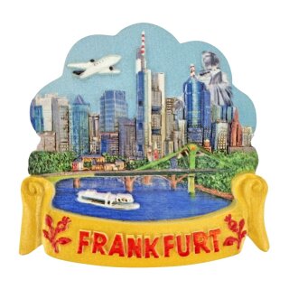 Polyresin Magnet Kühlschrankmagnet Frankfurt am Main 3D LOOK