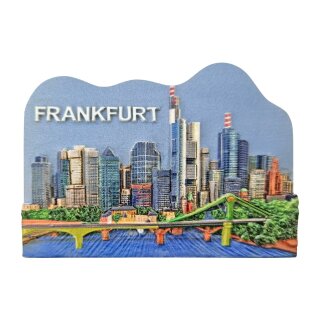 Polyresin Magnet Kühlschrankmagnet Frankfurt am Main Skyline