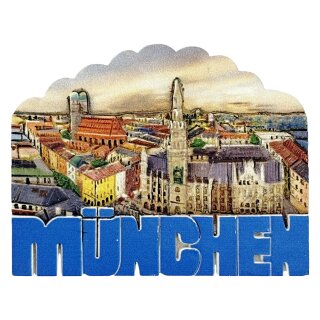 München Magnet Altstadt Panorama mit Frauenkirche und Marienplatz