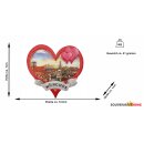 Kühlschrankmagnet München Altstadt Panorama mit Frauenkirche im Herz