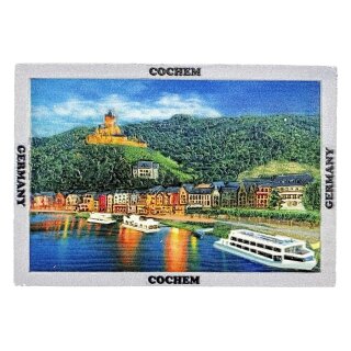 Cochem Panorama Magnet mit Mosel Altstadt und Reichsburg Ansicht