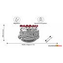 Kühlschrank Magnet Metall Silber Glänzend - Passau