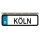 Blechschild Metall Klein - Köln KFZ 26 x 7 cm
