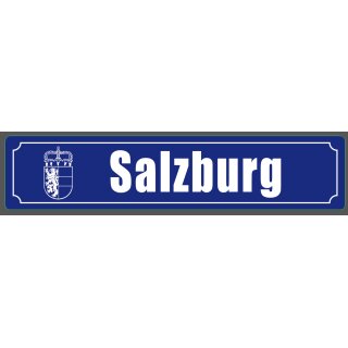 Blechschild Metall - Salzburg 46 x 10 cm