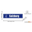 Blechschild Metall - Salzburg 46 x 10 cm