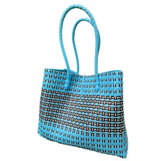 Badetasche Einkaufskorb große Strandtasche Familie Beach Bag Groß - Blau, Schwarz, Weiß