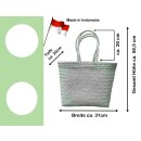 Badetasche Einkaufskorb große Strandtasche Familie Beach Bag Groß - Weiß Schwarz Grün