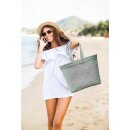Badetasche Einkaufskorb große Strandtasche Familie Beach Bag Groß - Weiß Schwarz Grün
