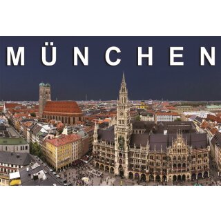 Fotomagnet Foto Magnet Kühlschrankmagnet -  München bei Nacht