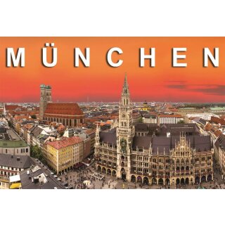 Fotomagnet Foto Magnet Kühlschrankmagnet - München Orange