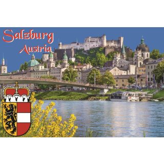 Fotomagnet Foto Magnet Kühlschrankmagnet - Salzburg Austria Wappen