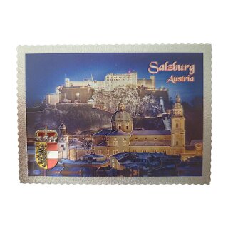 Großes Folien Fotomagnet Kühlschrankmagnet Foto Magnet Glitzer Folie - Salzburg Dick