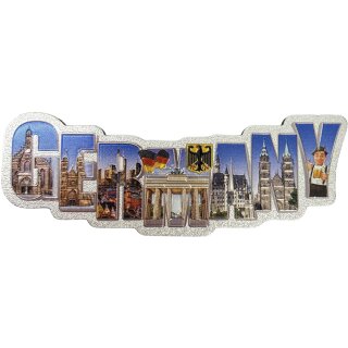 Großes Folien Fotomagnet Kühlschrankmagnet Foto Magnet Glitzer Folie - Deutschland Germany