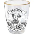 12 er Pack Schnapsglas 30ml Schwarz Weiß Nürnberg