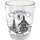 12 er Pack Schnapsglas 25ml Schwarz Weiß Goldrand